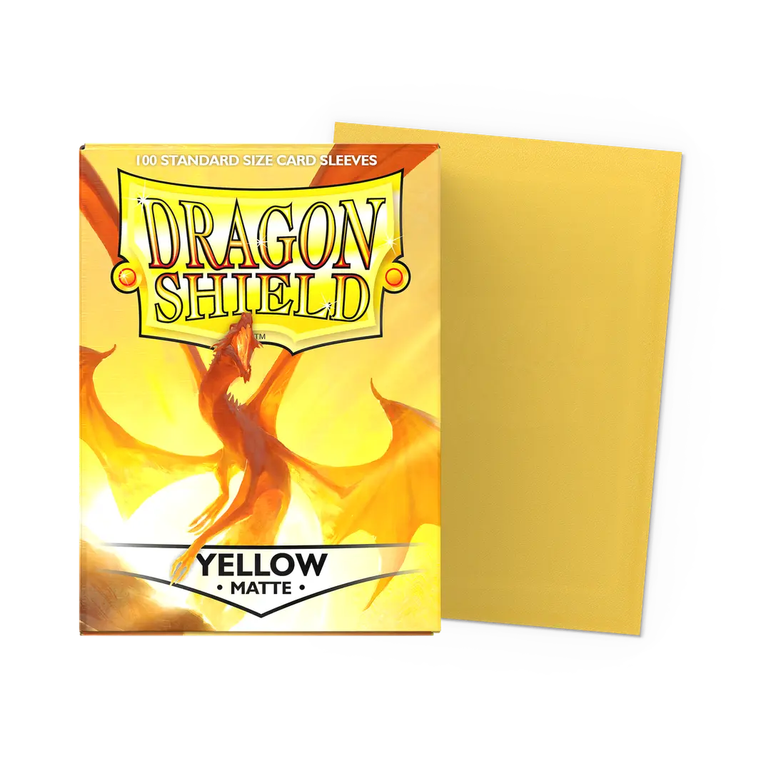 Matte Yellow Dragon Shield Sleeves - Standard Size