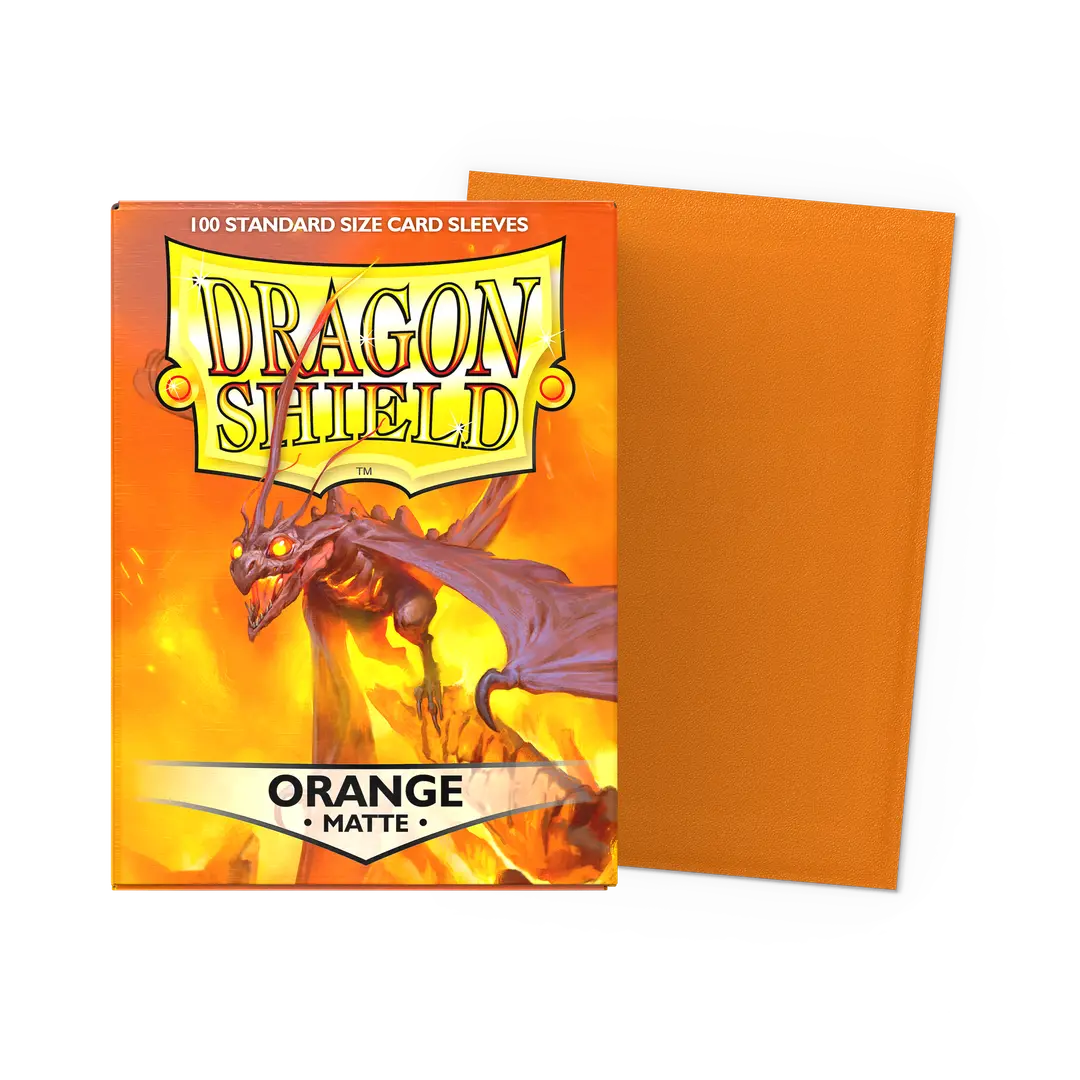 Matte Orange Dragon Shield Sleeves - Standard Size