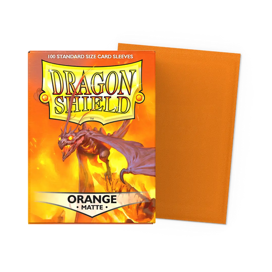 Matte Orange Dragon Shield Sleeves - Standard Size